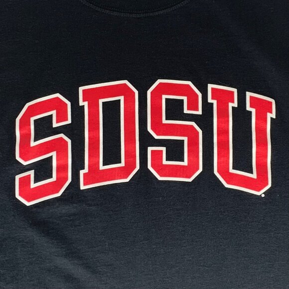 San Diego State Aztecs NCAA Black Champion Short Sleeve Crewneck Shirt Mens XL - Picture 2 of 4